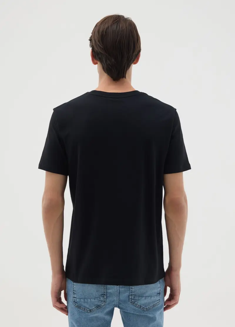 OVS T-shirt Uomo Nero 1091570 miniatura 3