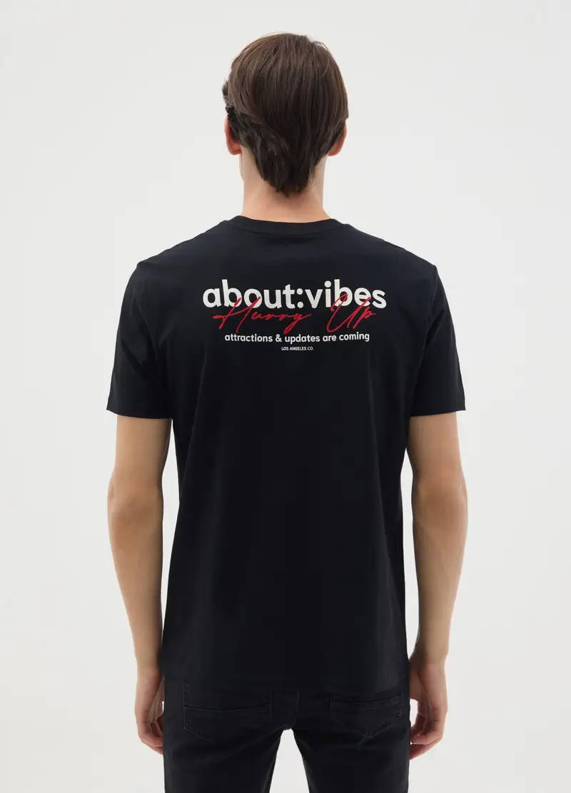 OVS T-shirt Uomo Nero 1091561 miniatura 3