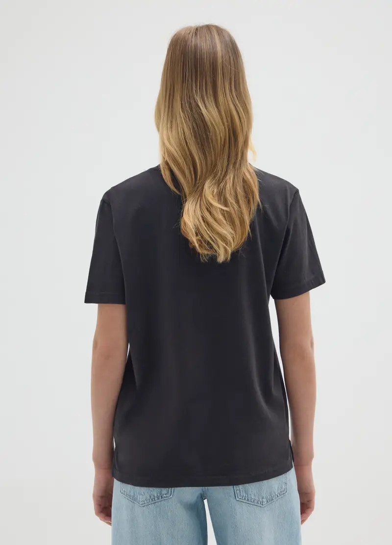 OVS T-shirt Nero 2614735 miniatura 3