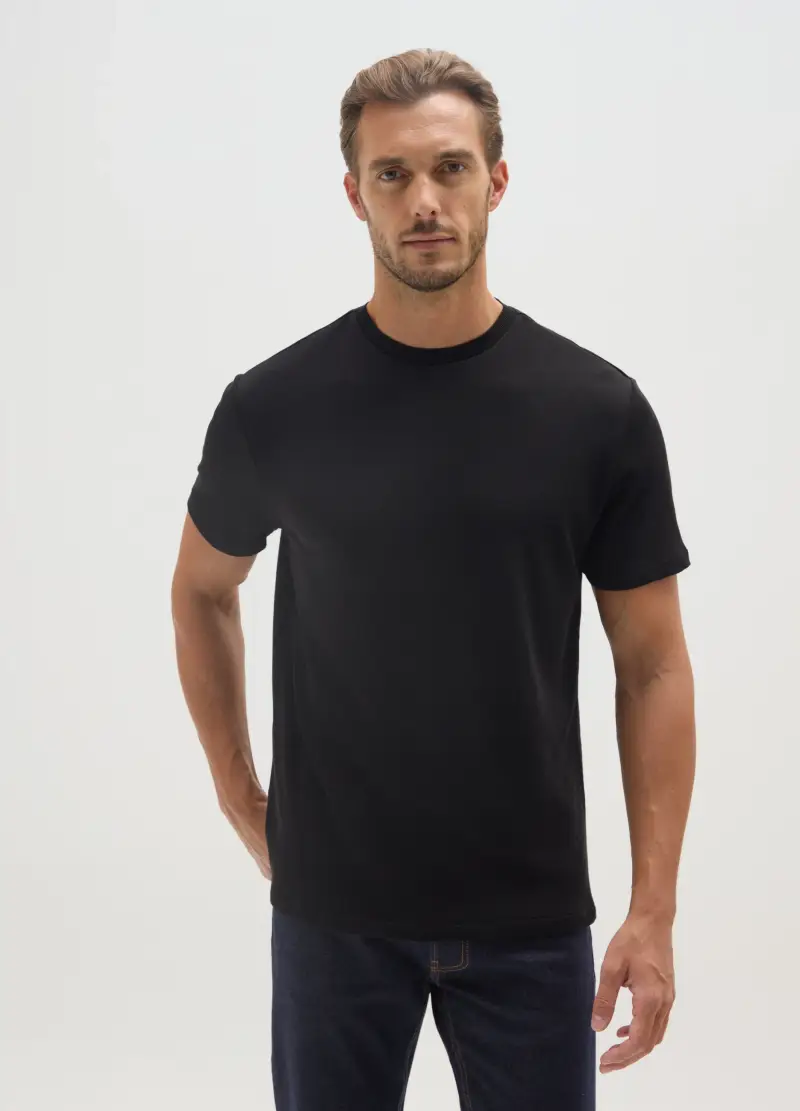 OVS T-shirt Uomo Nero 3004864 miniatura 2