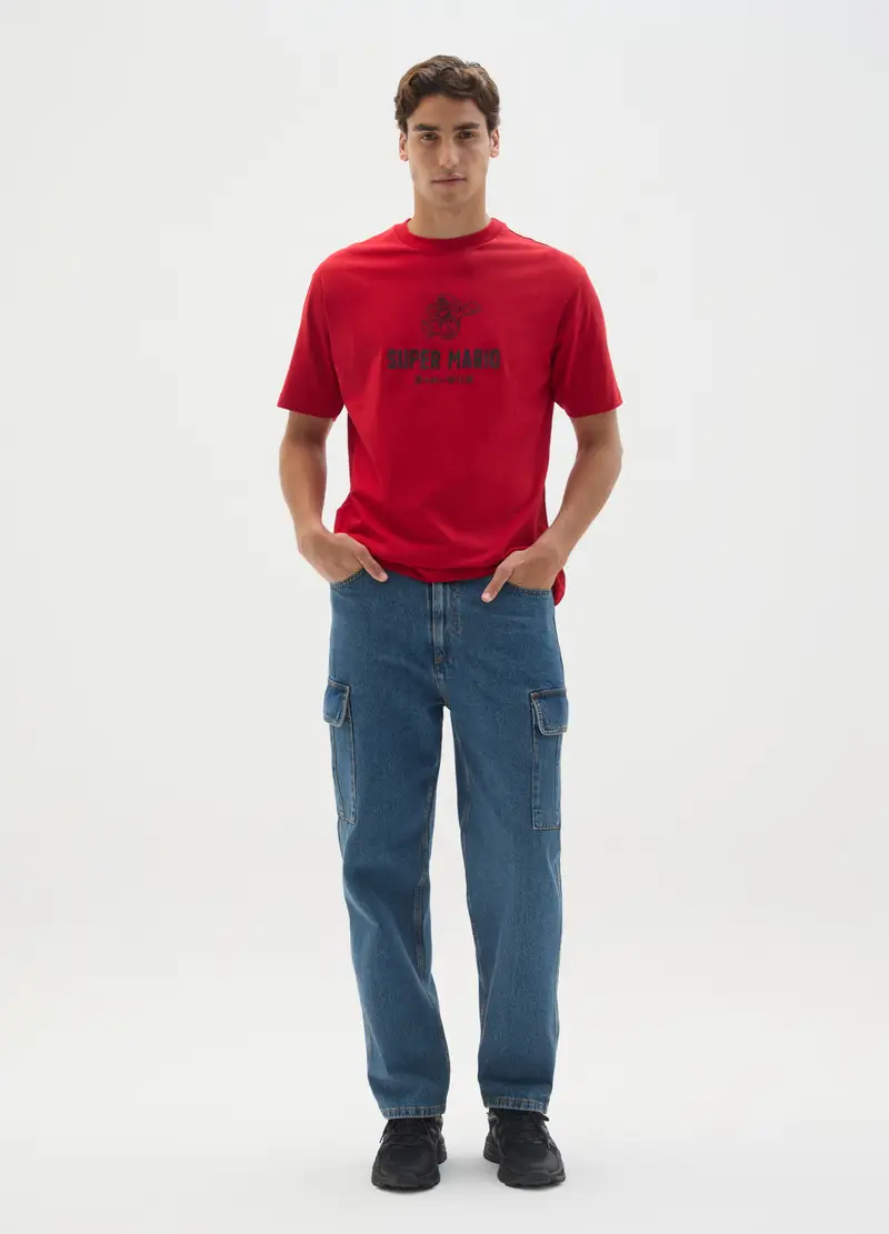T-shirt In Puro Cotone Rossa, Uomo, Rosso