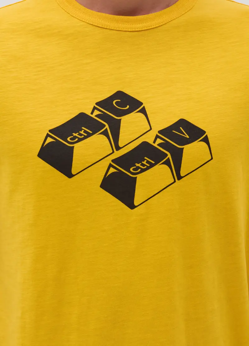 OVS T-shirt Uomo Giallo 4103093 miniatura 3