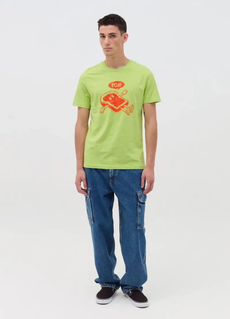 OVS T-shirt Uomo Verde 3922667 miniatura 2