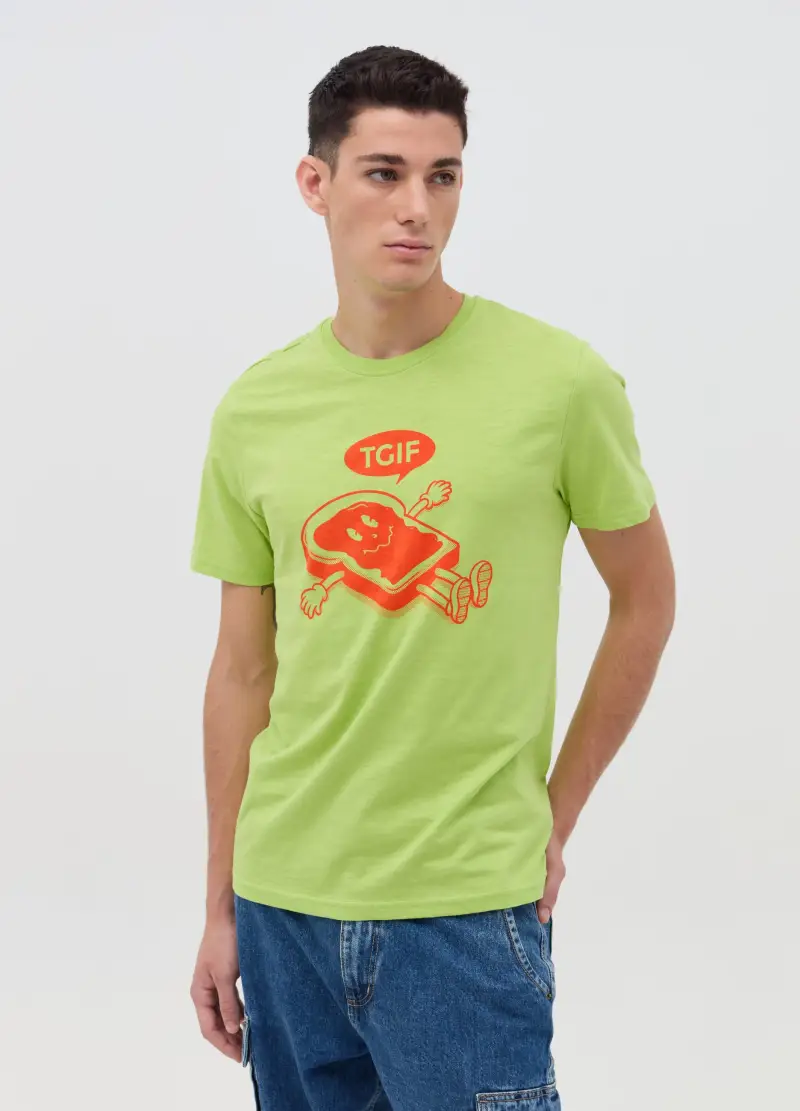 OVS T-shirt Uomo Verde 3922667