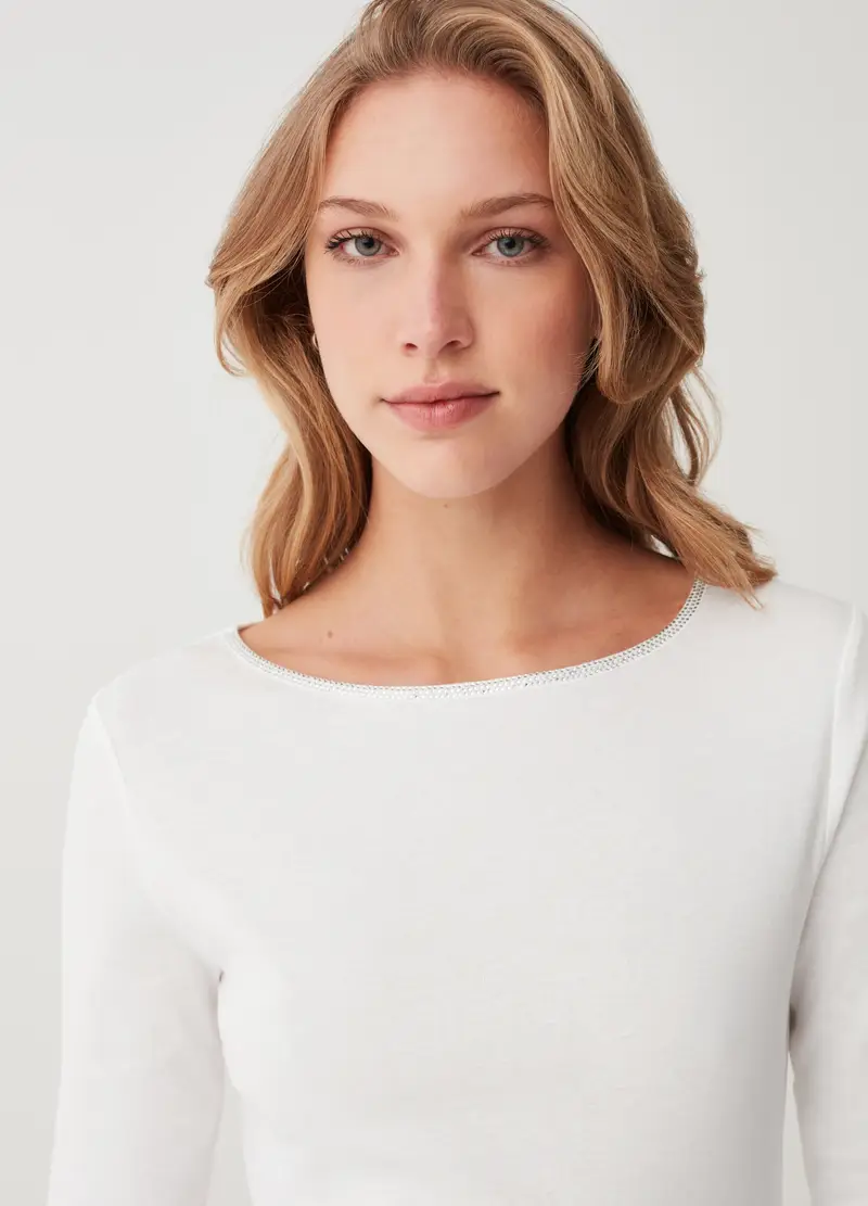 OVS T-shirt Donna Bianco 4080100 miniatura 2