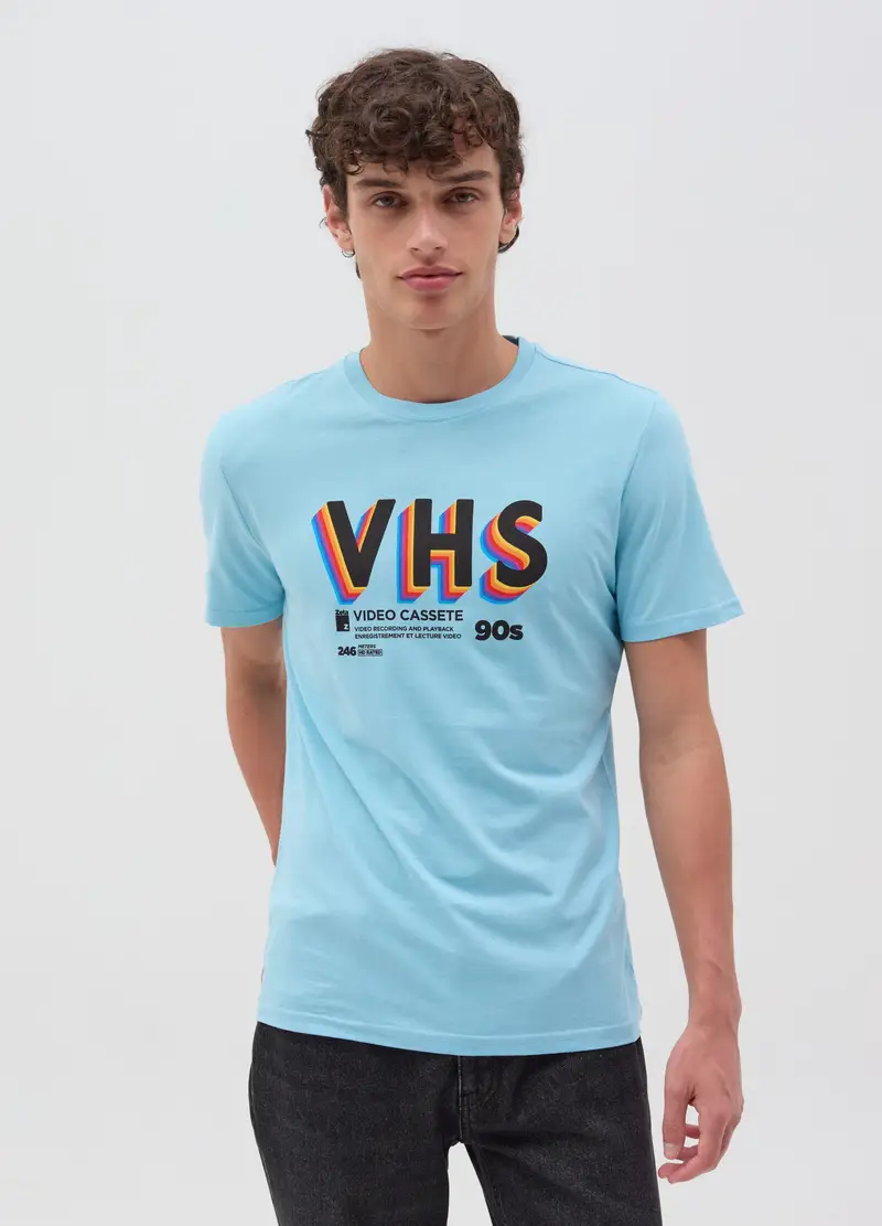 OVS T-shirt Uomo Azzurro 4306687 miniatura 3