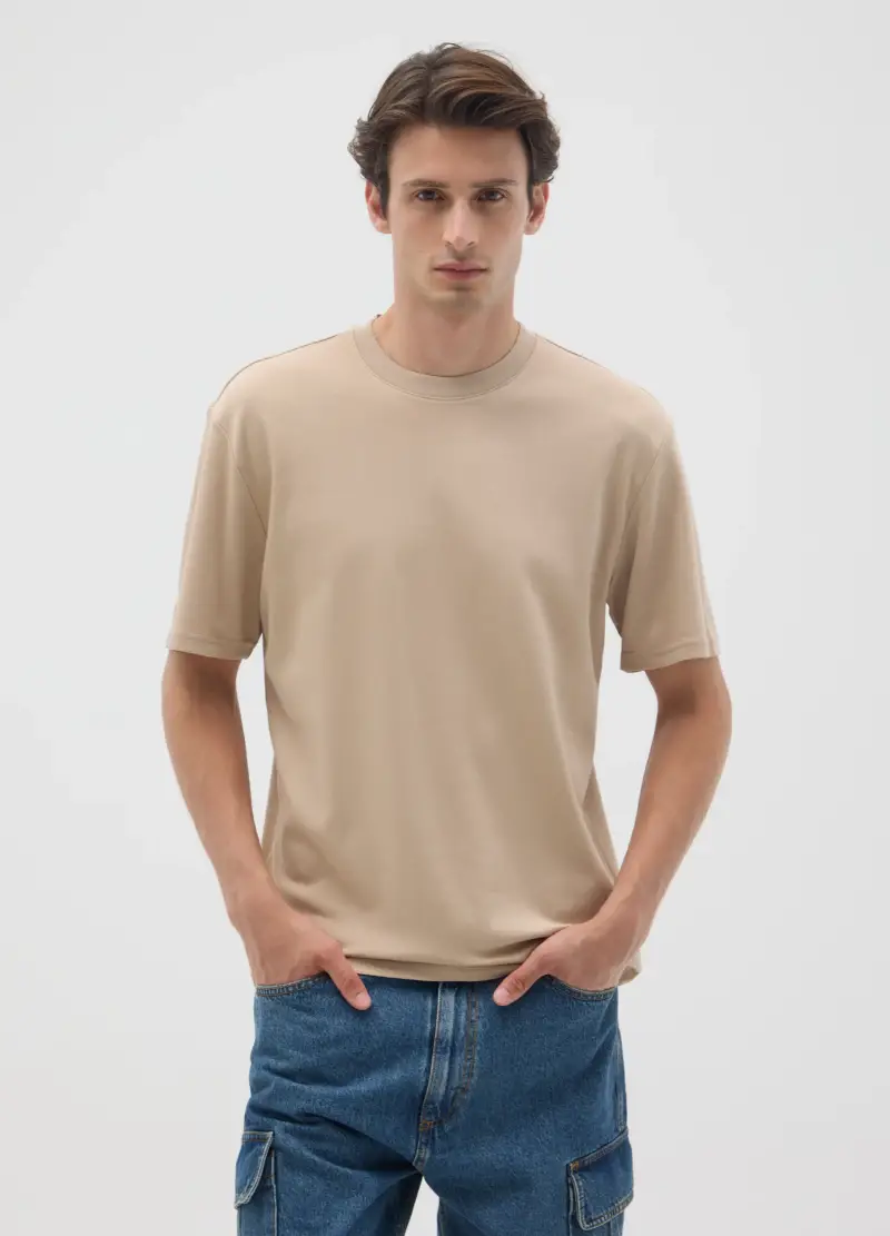 OVS T-shirt Uomo Beige 3245220 miniatura 2