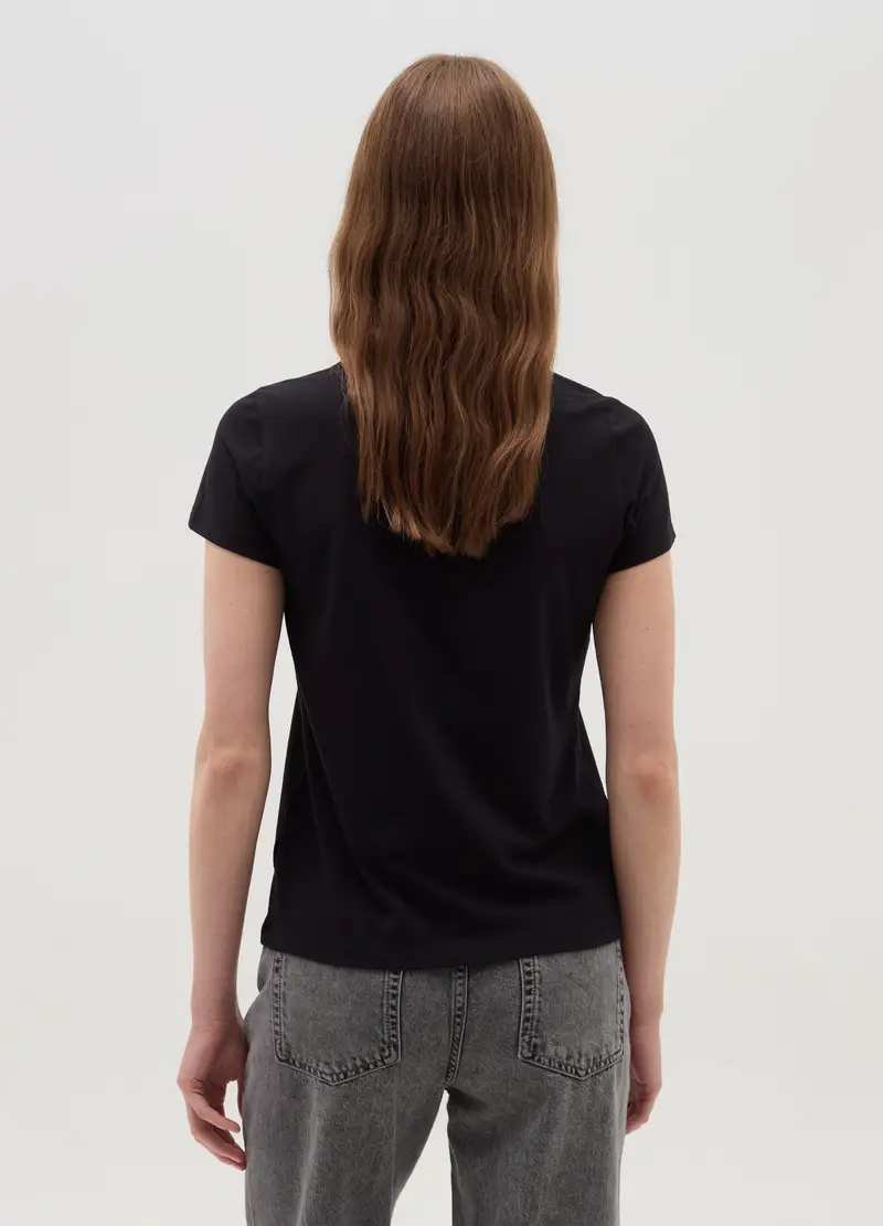 OVS T-shirt Donna Nero 4306712 miniatura 3
