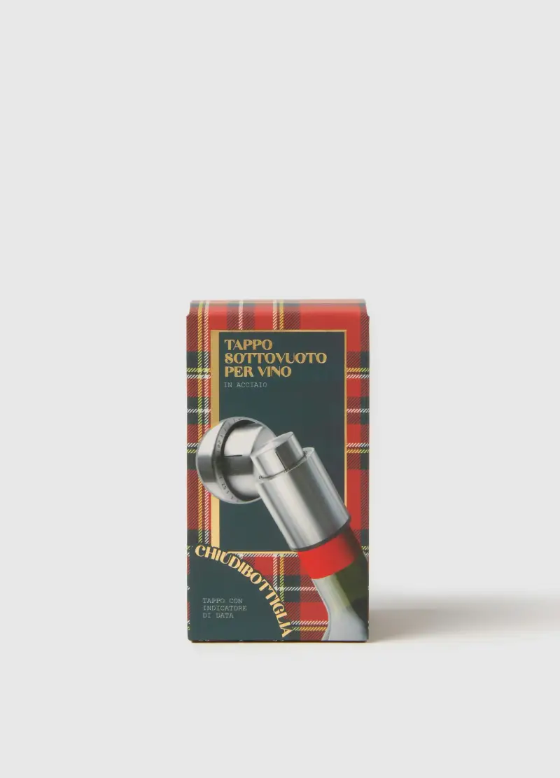 Tappo Sottovuoto Per Vino, Uomo, Grigio