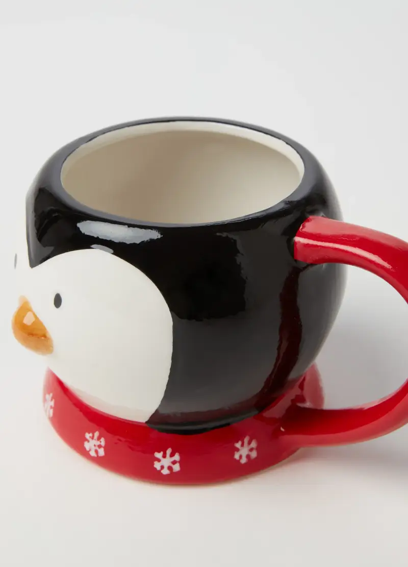 Tazza In Ceramica Pinguino, Donna, Multicolor miniatura 3
