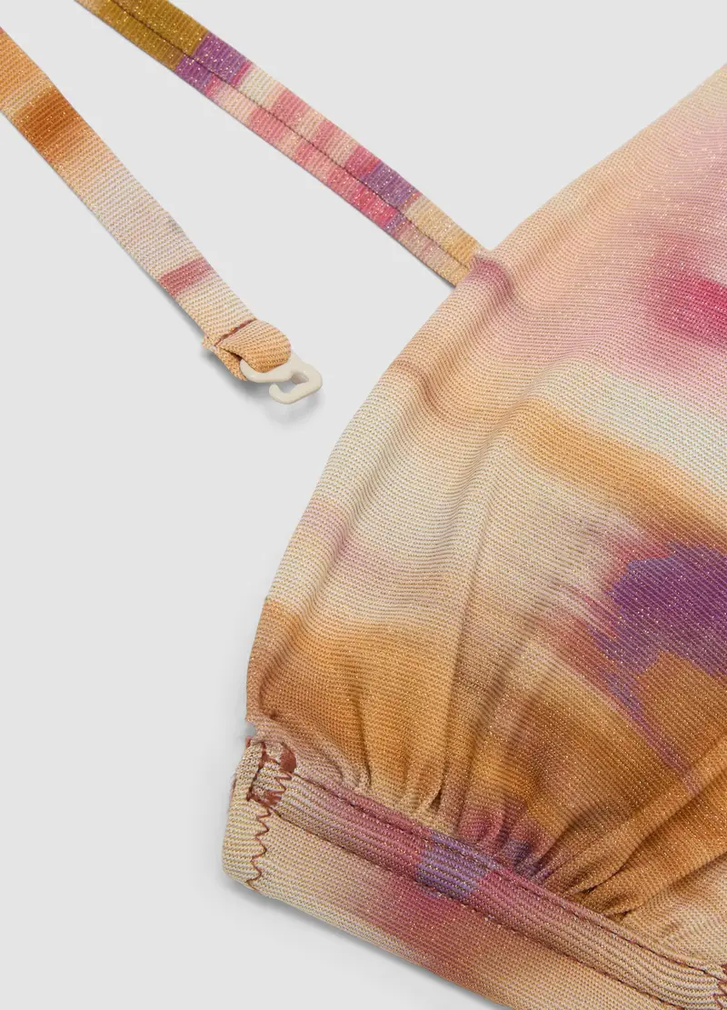 Top Bikini A Fascia In Tessuto Elasticizzato Multicolor, Donna, Multicolor miniatura 2