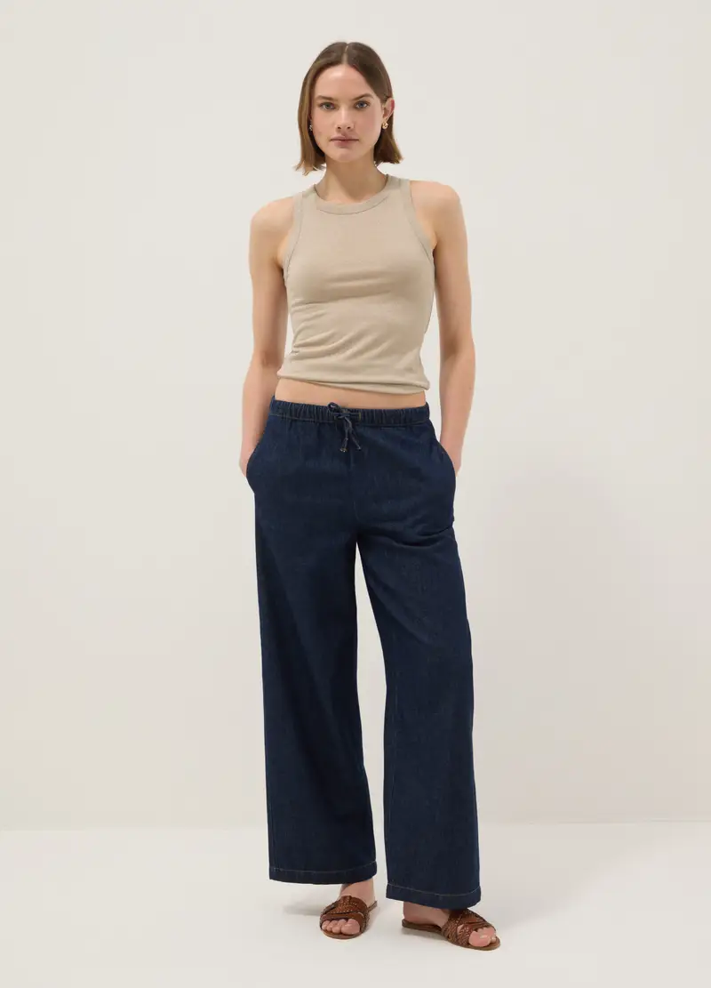 Top Glitterato Beige Regular Fit Con Spalline Sottili, Donna, Beige miniatura 2