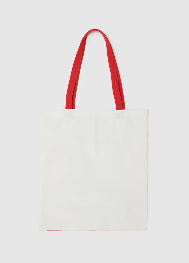 Tote Bag In Puro Cotone Multicolor Con Stampa Emily In Paris, Donna, Multicolor miniatura 2