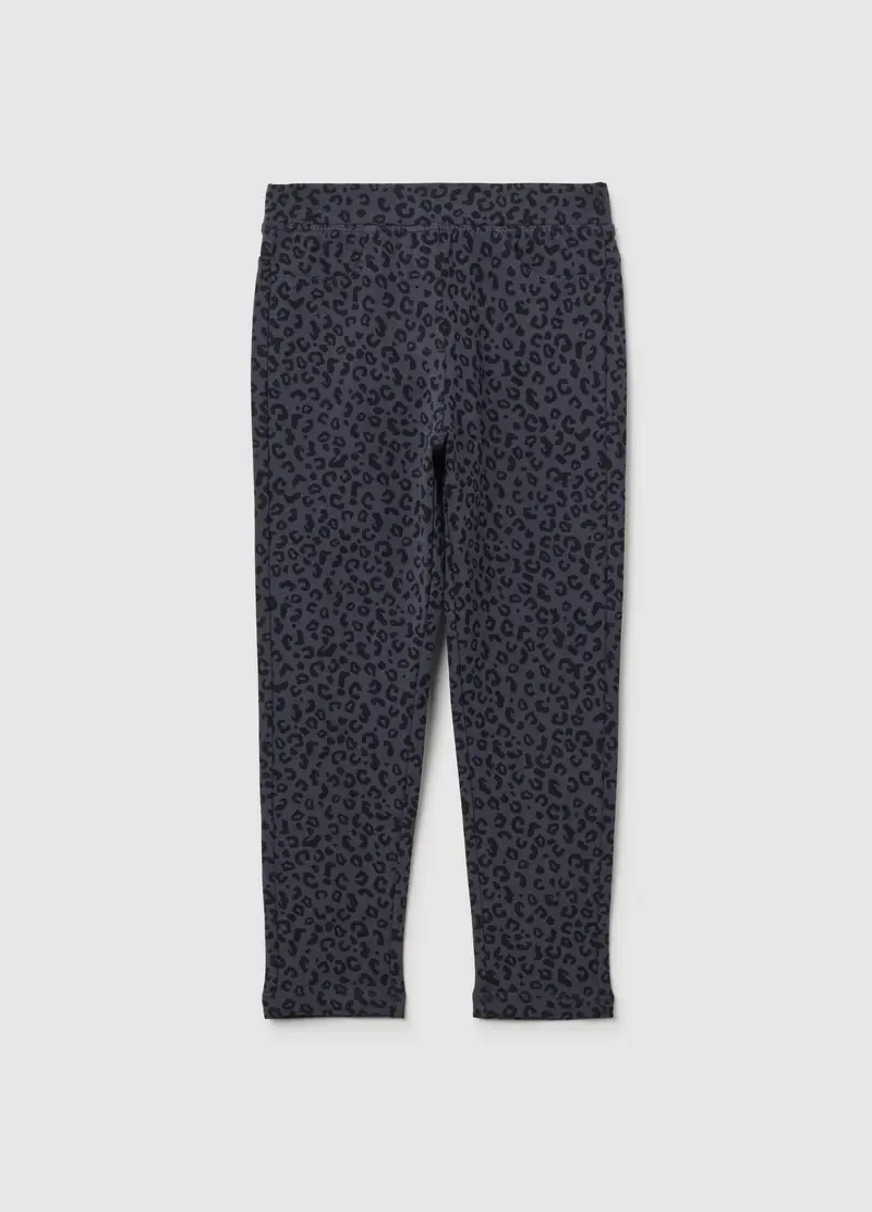 OVS, Treggings Da Bambina In Cotone Grigi Slim Fit, Grigio, Taglia: 3-4