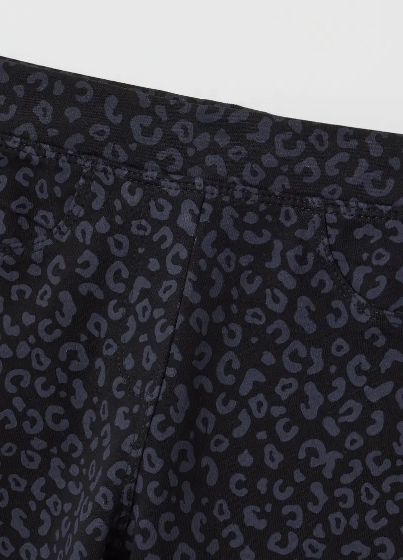 OVS, Treggings Da Bambina In Cotone Nero Slim Fit, Nero, Taglia: 3-4 miniatura 2