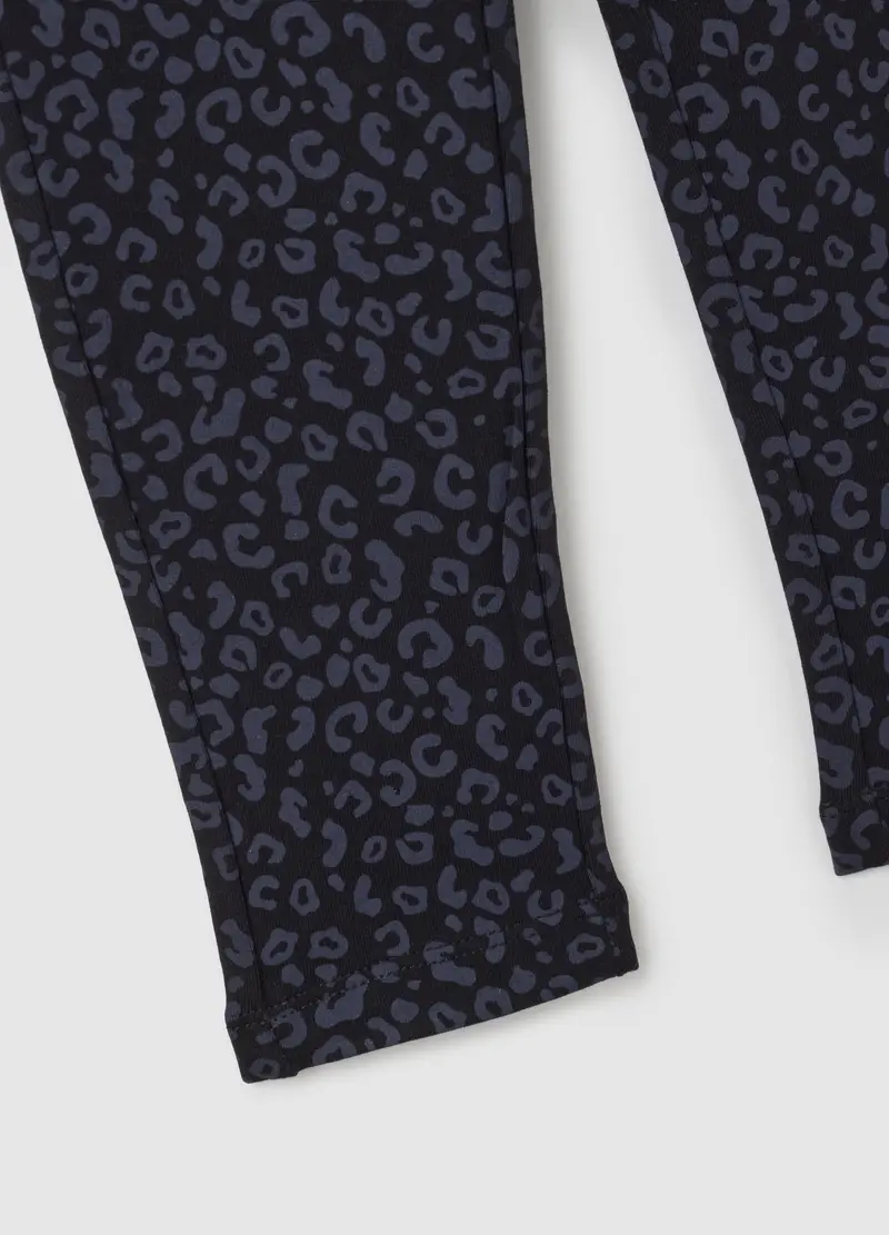 OVS, Treggings Da Bambina In Cotone Nero Slim Fit, Nero, Taglia: 3-4 miniatura 3