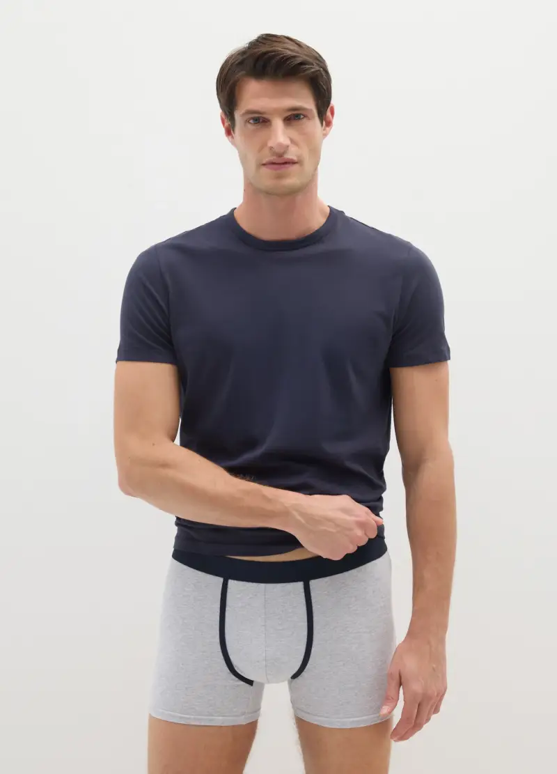 Tripack Boxer In Cotone Elasticizzato Multicolor Regular Fit, Uomo, Multicolor