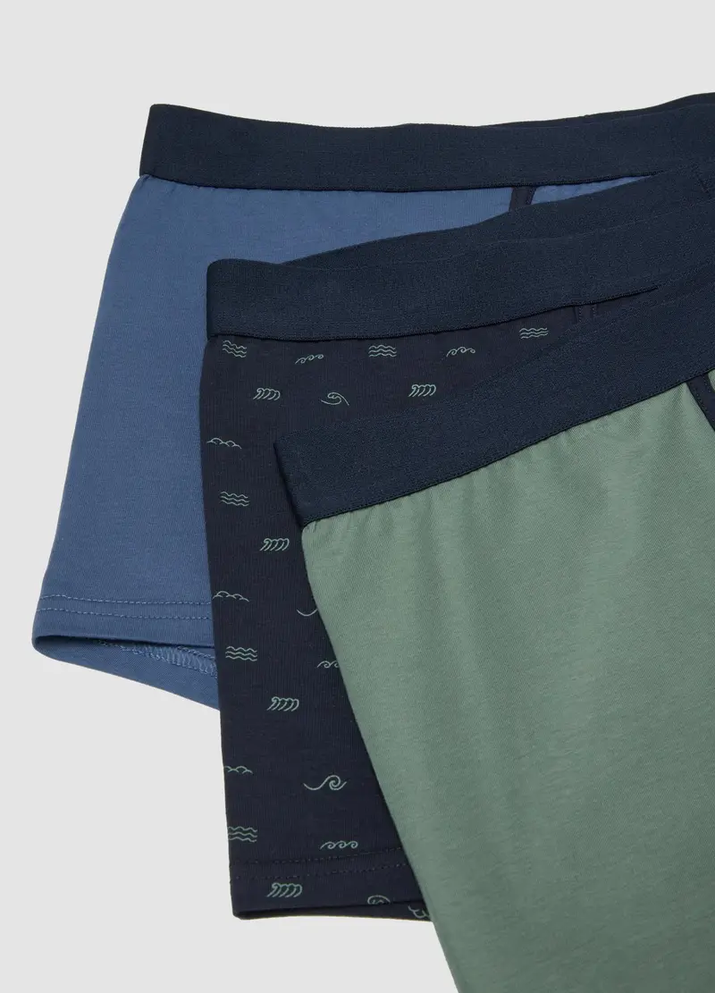 Tripack Boxer In Cotone Elasticizzato Multicolor Regular Fit, Uomo, Multicolor miniatura 2