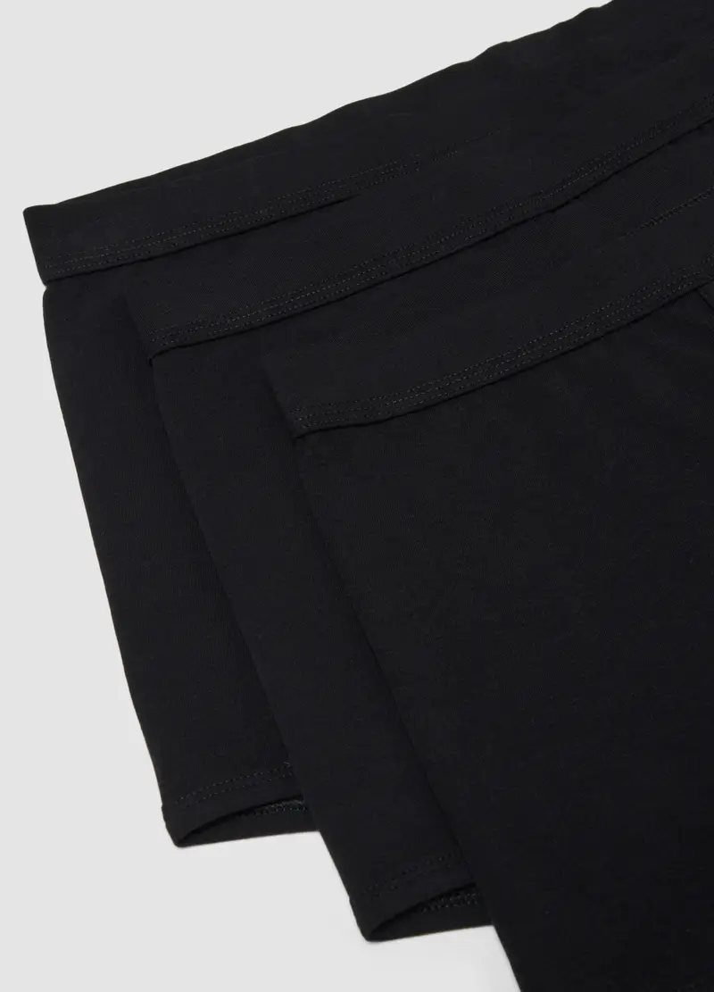 Tripack Boxer In Cotone Elasticizzato Nero Regular Fit, Uomo, Nero miniatura 2
