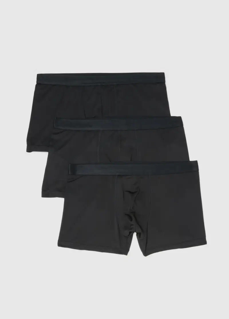 Tripack Boxer Neri Regular Fit, Uomo, Nero