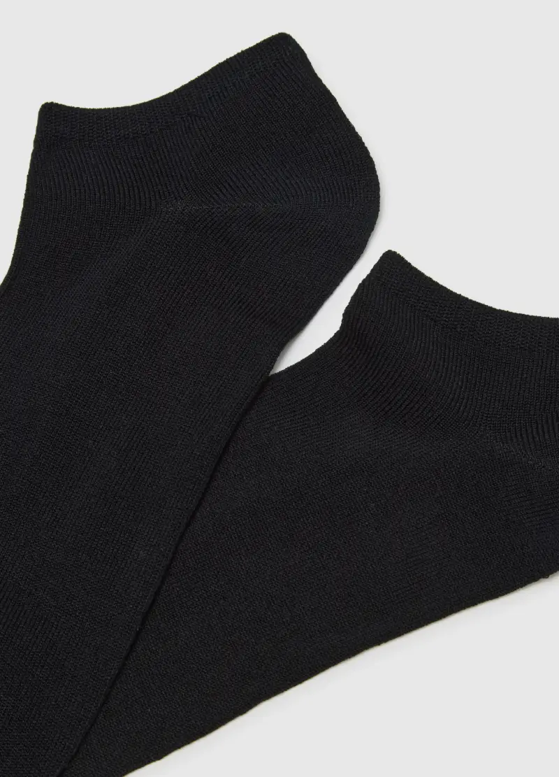 Ovs Tripack Calzini Bassi in Cotone Nero Uomo miniatura 3