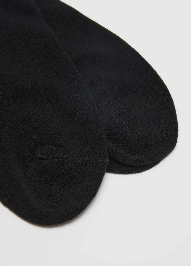 Tripack Calzini Corti Neri In Misto Cotone Elasticizzato, Donna, Nero miniatura 3