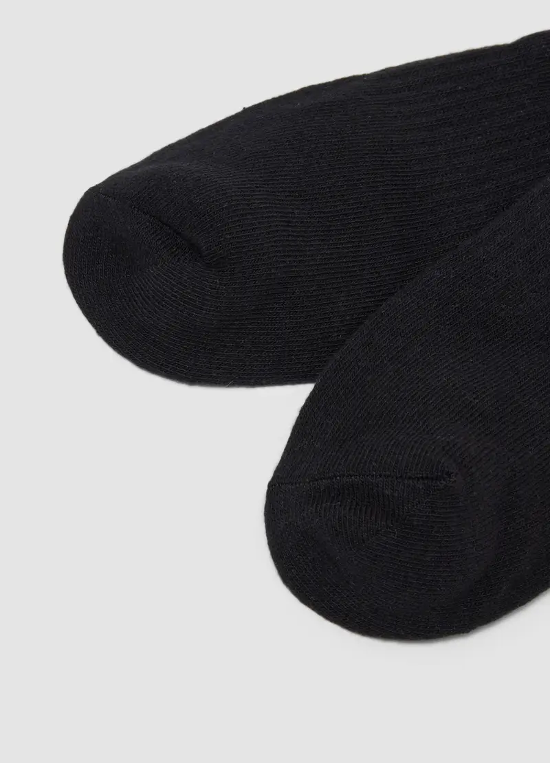 Tripack Calzini Sportivi Alla Caviglia In Misto Cotone Nero, Uomo, Nero miniatura 2