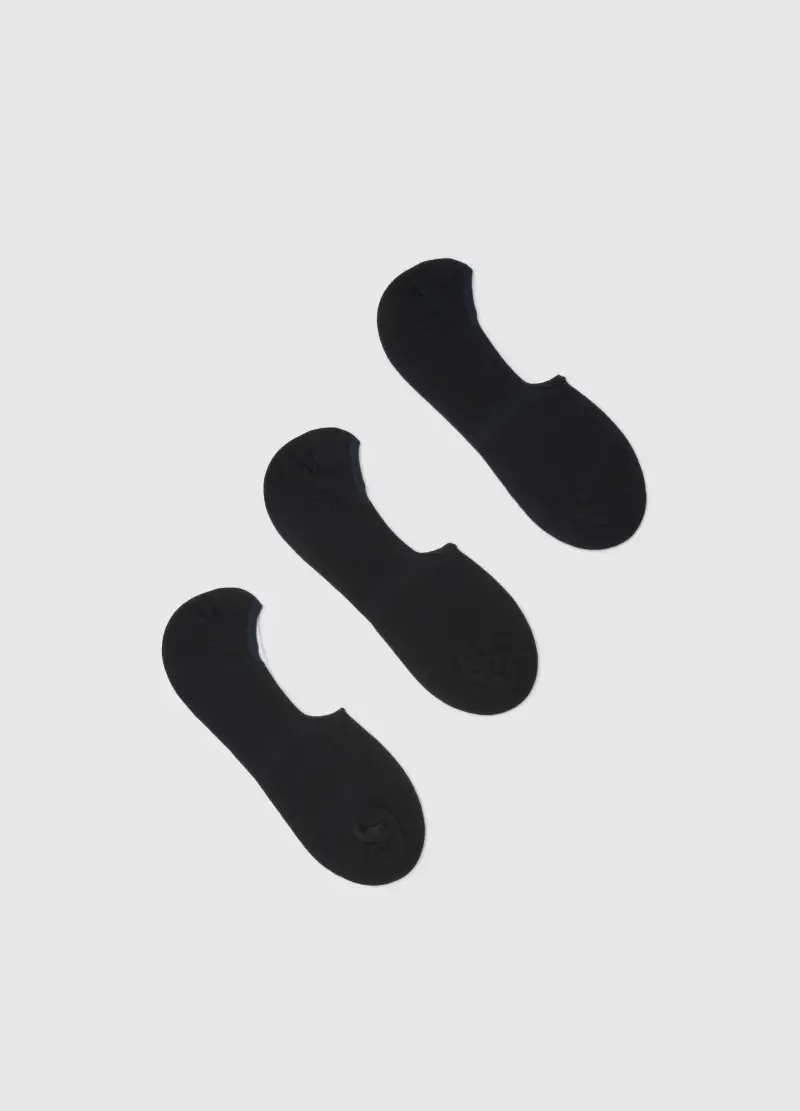 Tripack Calzini Sportivi In Misto Cotone Elasticizzato Blu, Uomo, Blu