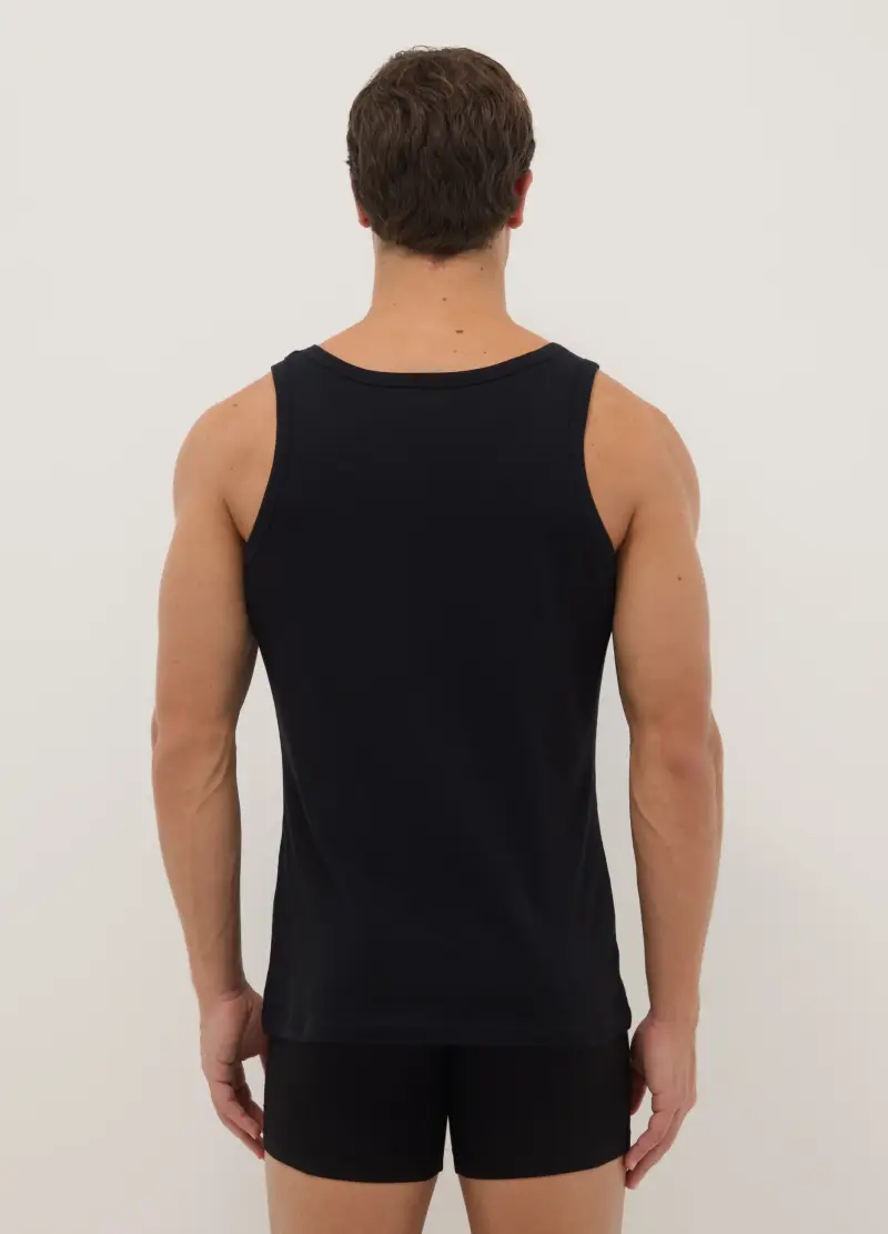 OVS Canotte Uomo Nero 3989570 miniatura 3