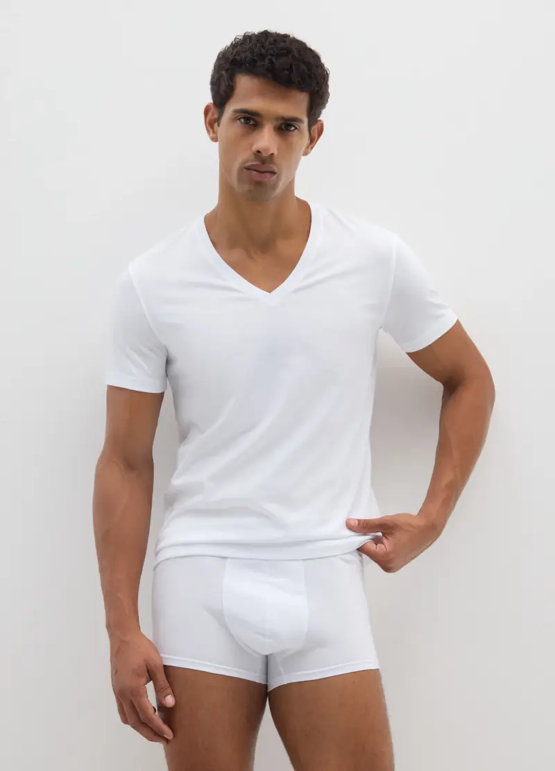 Tripack Di Boxer Bianchi In Puro Cotone, Uomo, Bianco