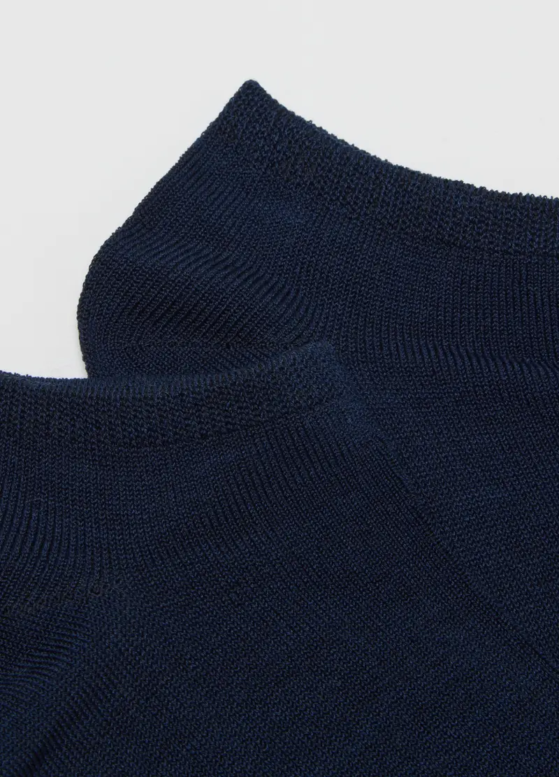 Tripack Di Calzini Blu In Misto Cotone, Uomo, Blu miniatura 3