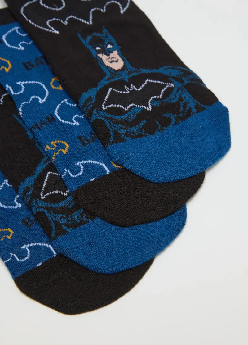 Tripack Di Calzini Da Ragazzo In Misto Cotone Multicolor Con Stampa Batman, Bambino, Multicolor miniatura 3