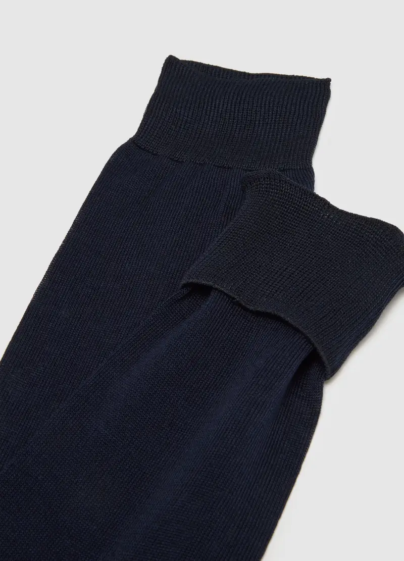 OVS, Tripack Di Calzini In Puro Cotone Blu, Uomo, Blu, Taglia: 40/41 miniatura 2