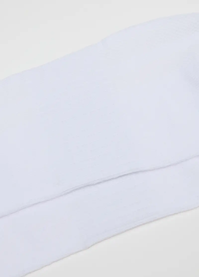 Tripack Di Calzini In Tessuto Elasticizzato Bianco, Uomo, Bianco miniatura 2