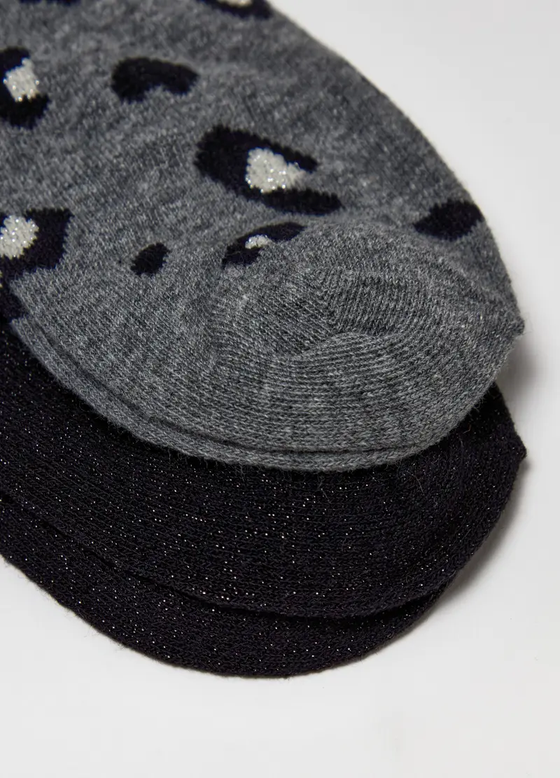 Tripack Pariscarpa Animalier Con Lurex, Donna, Multicolor miniatura 3