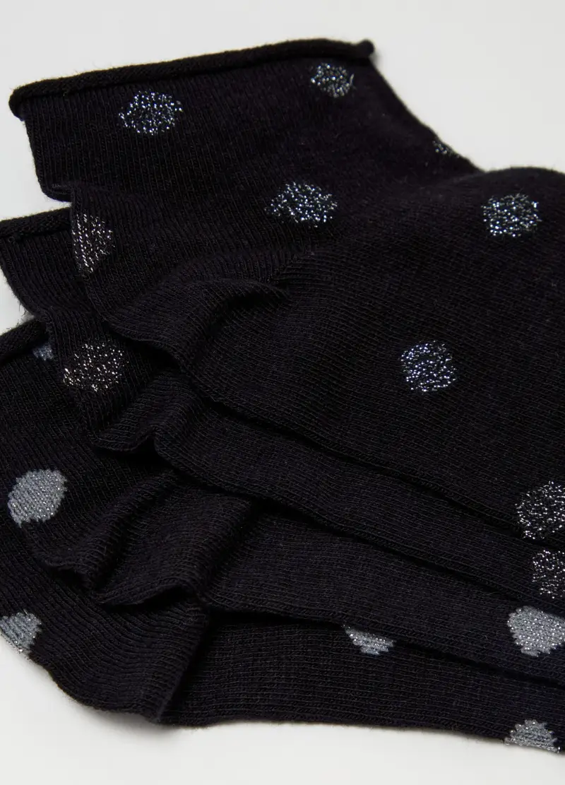 Tripack Pariscarpa Stretch Con Lurex, Donna, Nero miniatura 2