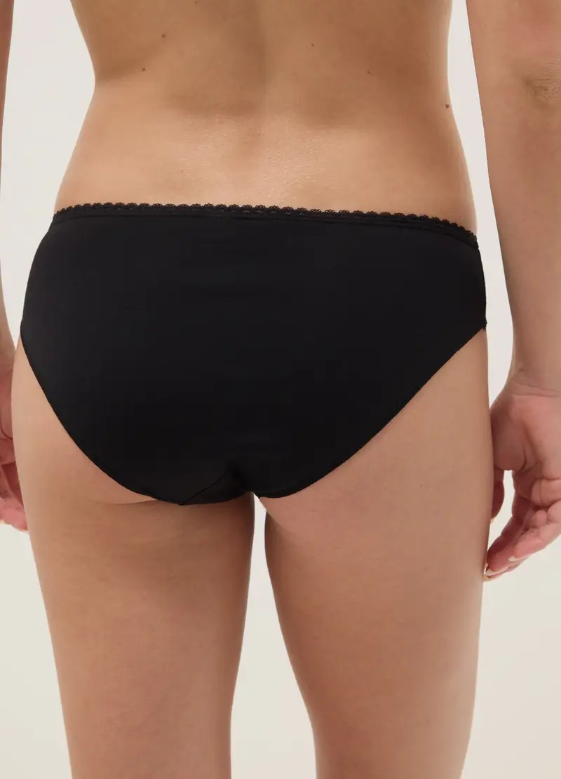 Tripack Slip In Cotone Elasticizzato Multicolor Regular Fit, Donna, Multicolor miniatura 3