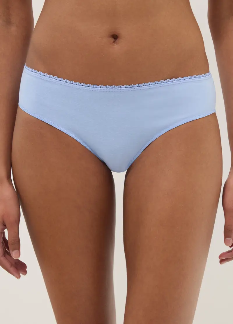 Tripack Slip In Cotone Organico Elasticizzato Multicolor, Donna, Multicolor miniatura 2