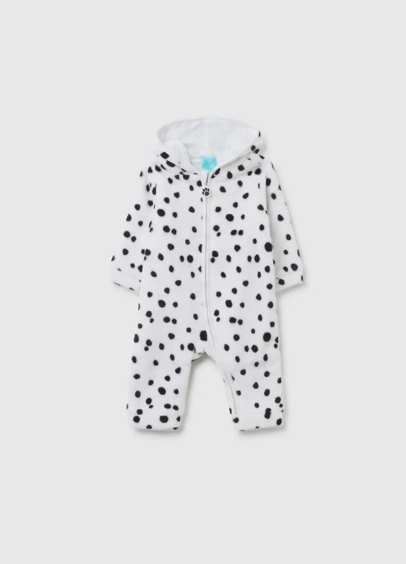 Tutina A Pois Da Neonato Con Zip, Unisex, Multicolor