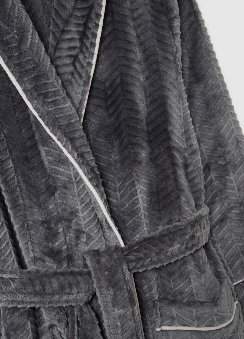 Vestaglia Grigia Con Cintura, Donna, Grigio miniatura 2