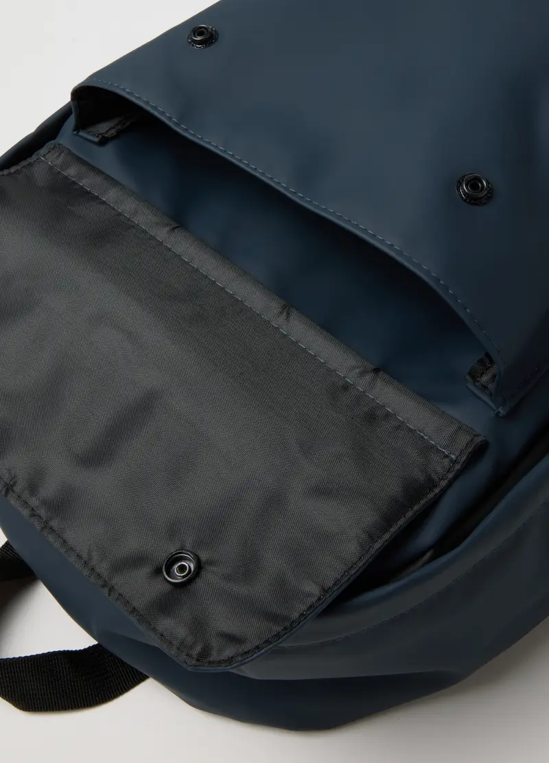 Zaino Blu Con Spallacci Regolabili E Tasca Frontale, Uomo, Blu miniatura 3