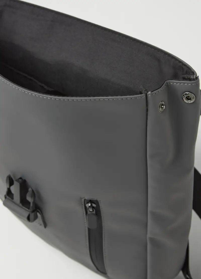 Zaino Impermeabile Con Patta, Donna, Grigio miniatura 3