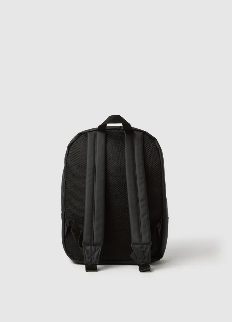 Zaino Nero Con Spallacci Regolabili E Tasca Frontale, Uomo, Nero miniatura 2