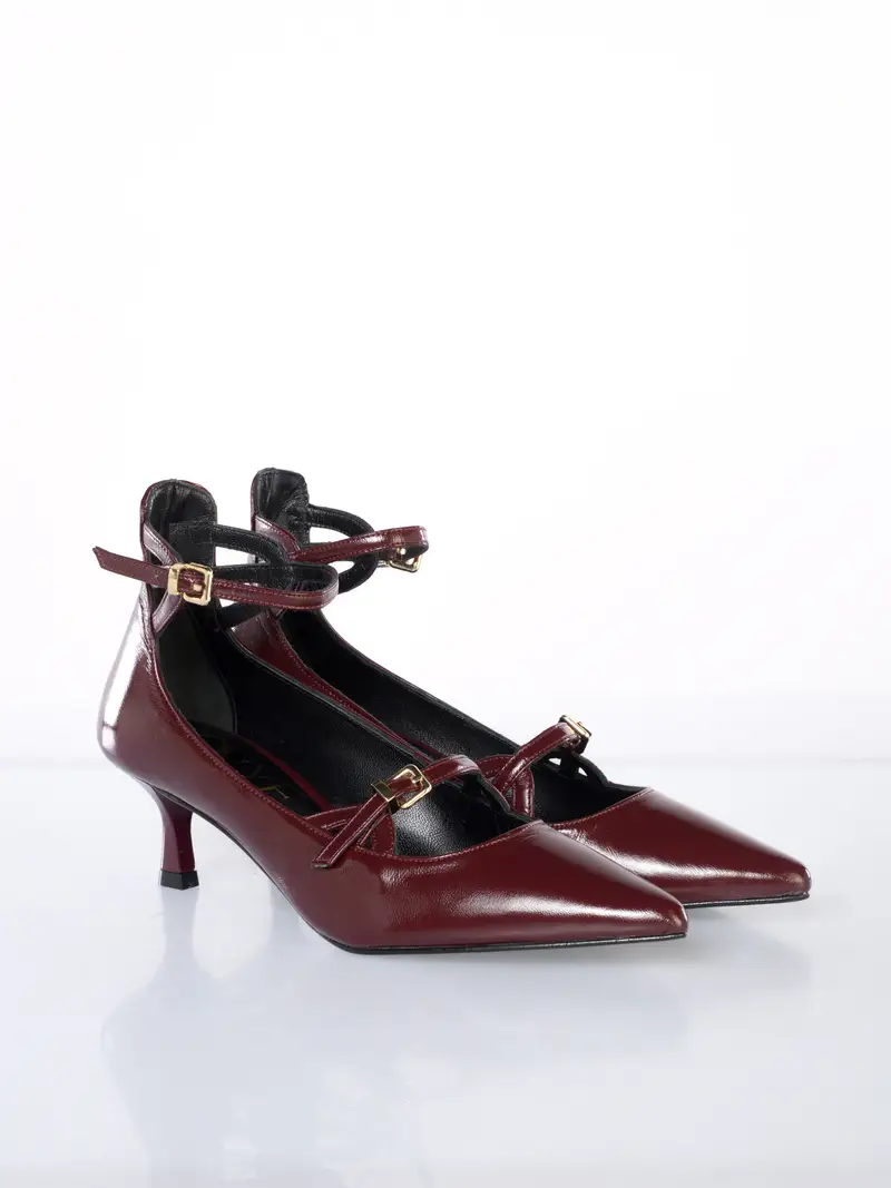 scarpa da donna Ovye slingback con cinturini Rosso miniatura 2