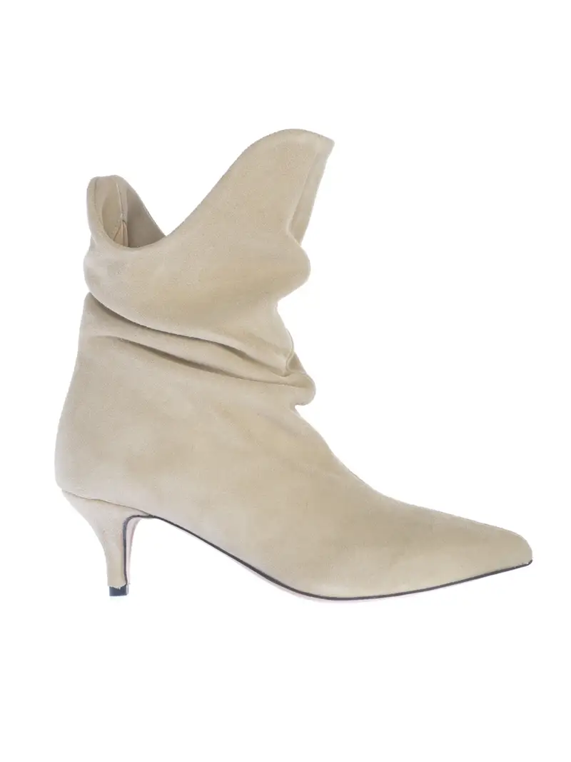 trochetto donna Ovye in suede con tacco Grigio