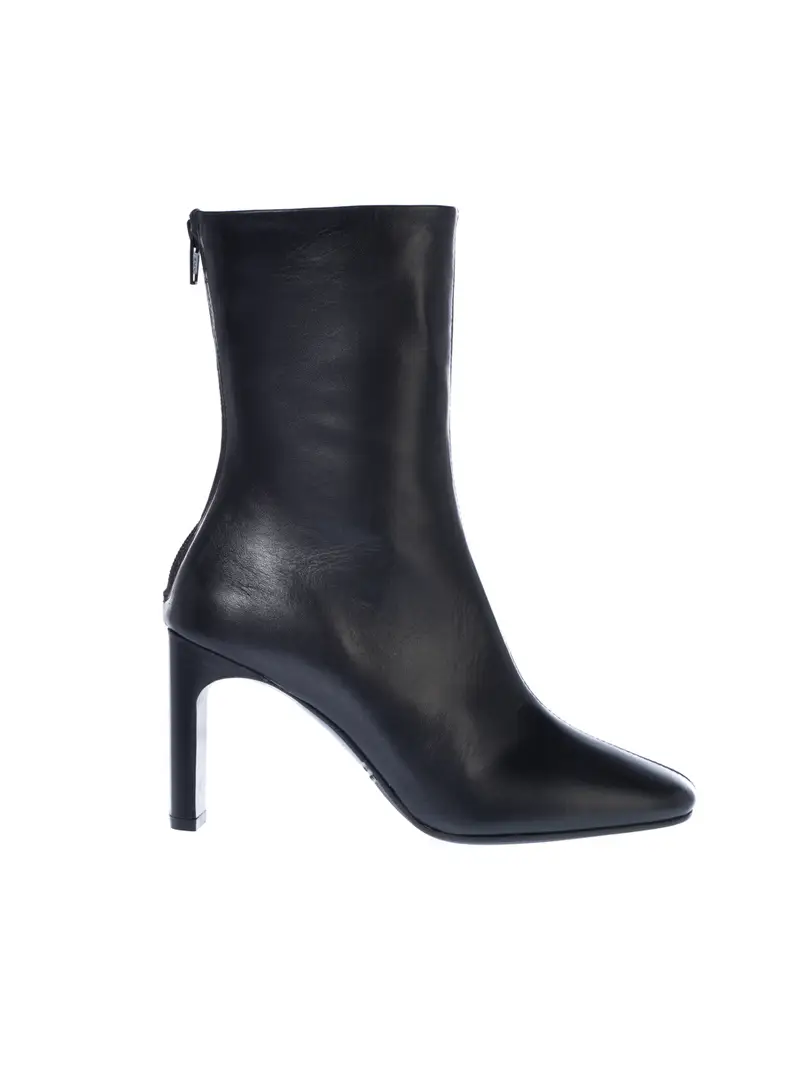 tronchetto da donna Ovye in pelle con zip NERO miniatura 2