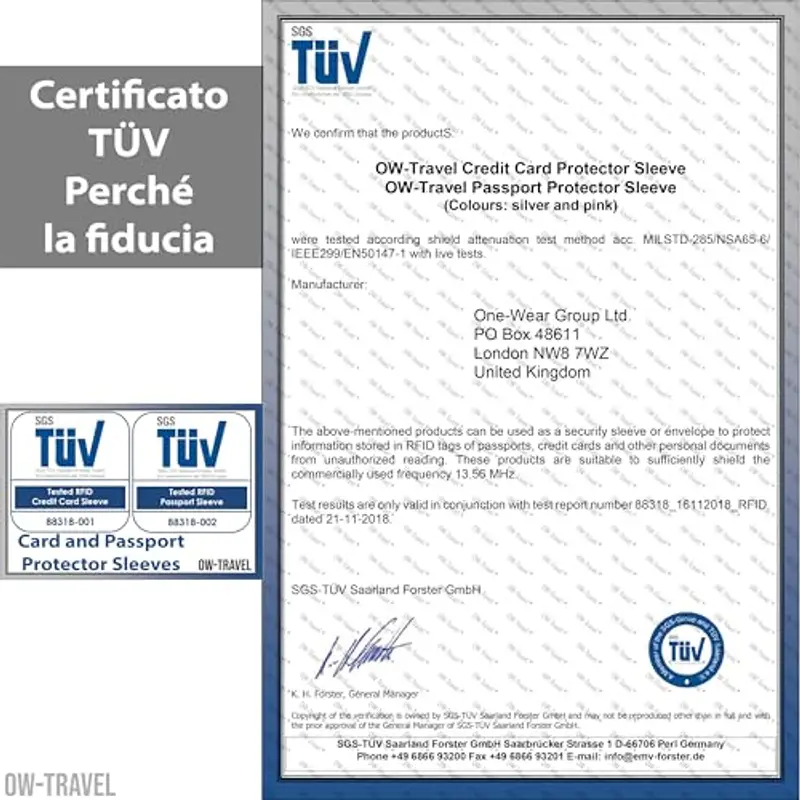 OW-Travel Porta carte di credito 2142476 miniatura 3