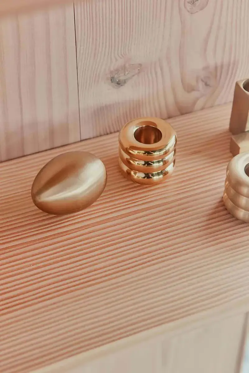 candeliere decorativo Savi 4 x 4 x 4 cm colore giallo miniatura 2