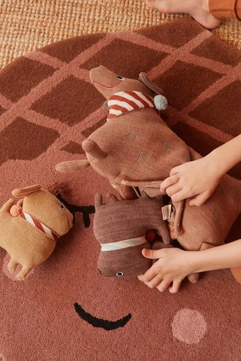 tappetino con lana Acorn 80 x 80 cm Marrone miniatura 2