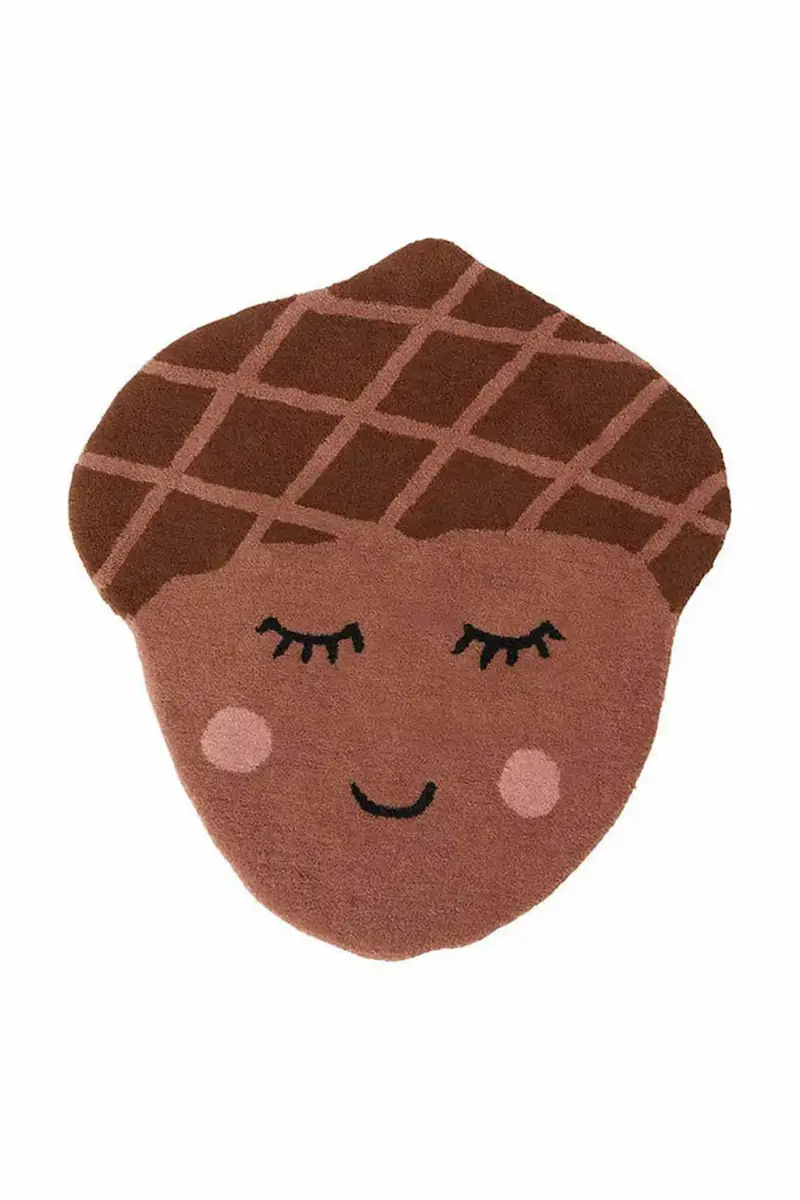 tappetino con lana Acorn 80 x 80 cm Marrone